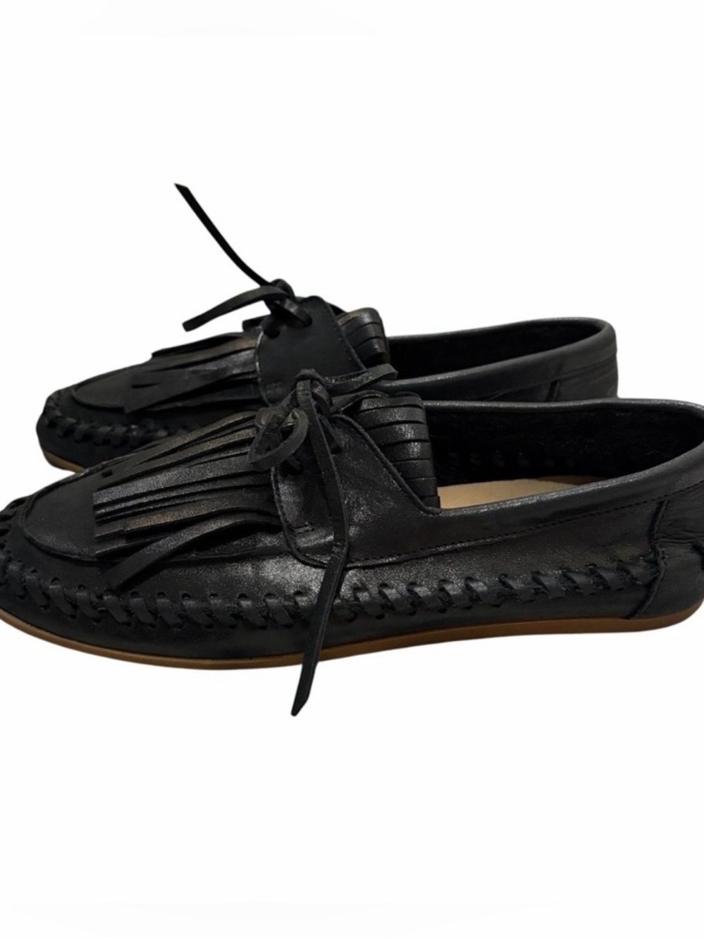 Steve Madden Samual Kiltie fringe black loafers